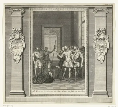 De weduwe van Johan van Oldenbarnevelt smeekt Maurits om genade voor haar zoon Reinier, 1623
