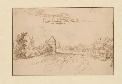 De weg naar Leiden buiten Haarlem