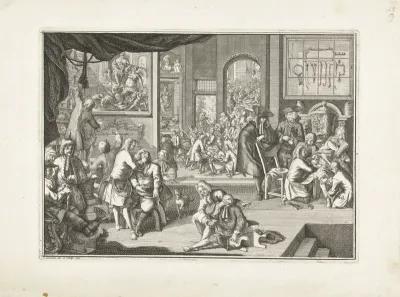 De werkplaats van de Chirurgijnsgilde, 1731