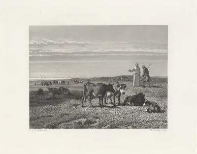De Witte Heeren te Middelburg weiden hun vee in de duinen, 1252