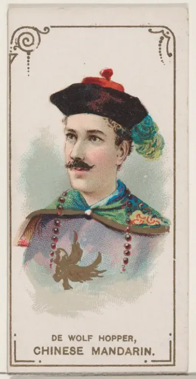 De Wolf Hopper Dressed as Chinese Mandarin, from the set Actors and Actresses, Second Series (N71) for Duke brand cigarettes