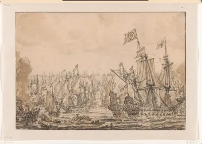 De zeeslag voor Katwijk op 8-10 augustus 1653
