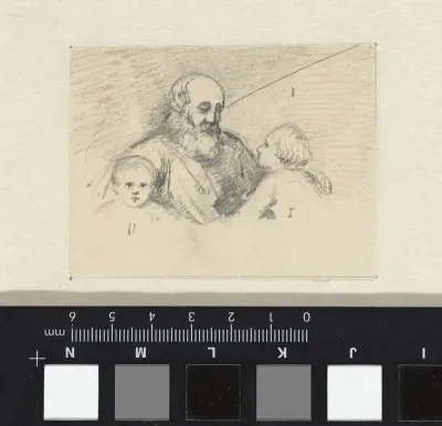 De zittende grijsaard