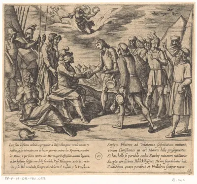 De zonen van Lara bieden hun hulp aan aan Ruy Velazquez en hij sluit valselijk vrede met ze