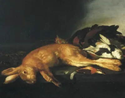 Dead Hare and Birds
