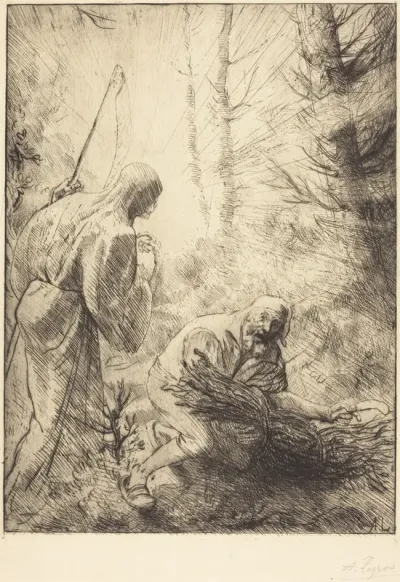 Death and the Woodcutter, 2nd plate (La mort et le bucheron)
