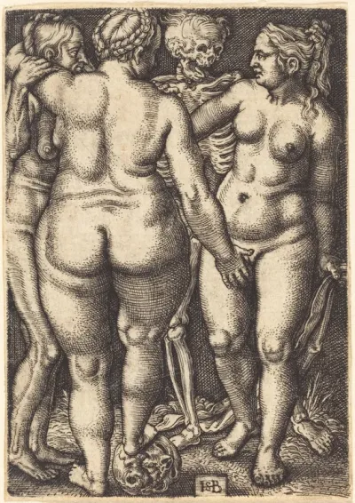 Death and Three Nude Women
