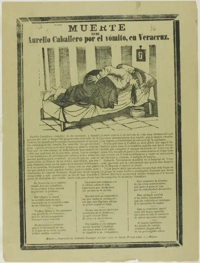 Death of Aurelio Caballero from Yellow Fever in Veracruz