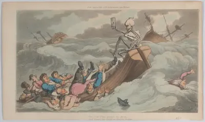 Death Turned Pilot (from The English Dance of Death, vol. II, pl. 9)