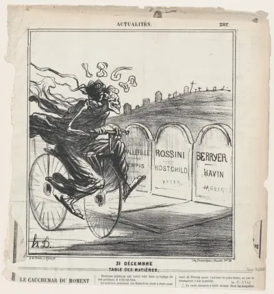 December 31st, Table of contents, from 'News of the day,' published in Le Charivari, December 31, 1868