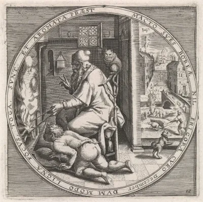 December: warmen aan haardvuur