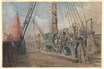 Deck of the Great Eastern, the Cable Trough, etc., 1866