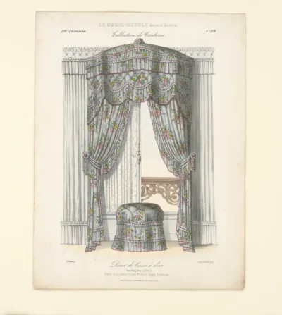"Décor de Croisée á dóme. Genre Pompadour chiffonné.", aus: Le Garde-meuble