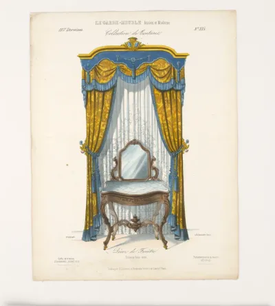 "Décor de Fenétre. Galerie bois doré.", aus: Le Garde-meuble