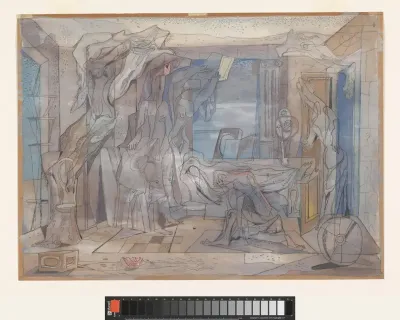 Decor met bewegende figuren