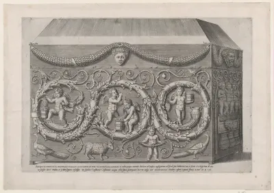 Decorated Sarcophagus with Arabesques, from "Speculum Romanae Magnificentiae"