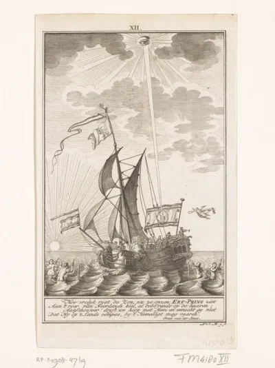 Decoratie bij het huis van de heer J. van der Souw te Amsterdam, 1766