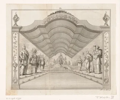 Decoratie bij het huis van de weduwe van Jasper Bolten te Amsterdam, 1766
