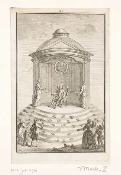 Decoratie in het huis van kapitein P. Clockener te Amsterdam, 1766