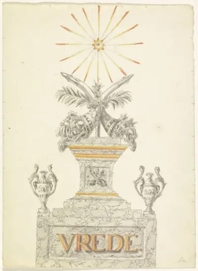 Decoratie op de Herengracht bij de Amstel, 1816