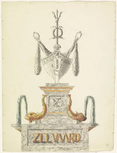 Decoratie op de Keizersgracht bij de Hartenstraat, 1816