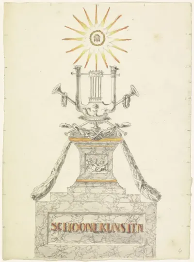 Decoratie op de Keizersgracht bij de Spiegelstraat, 1816