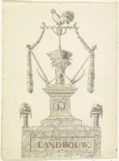 Decoratie op de Keizersgracht bij de Weesperstraat, 1816