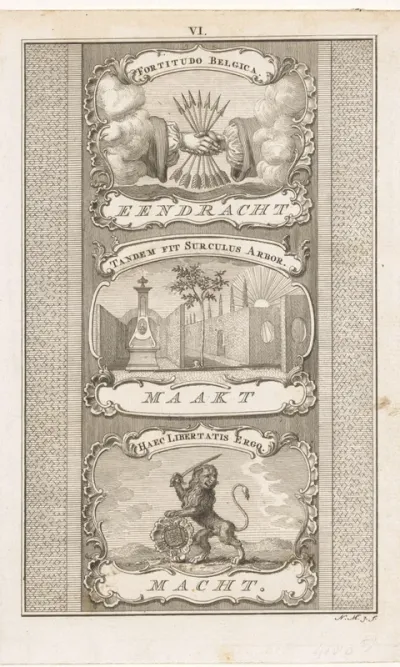 Decoratie op het huis van de heer Frans van Lelijveld aan de Nieuwe Rijn te Leiden, 1766