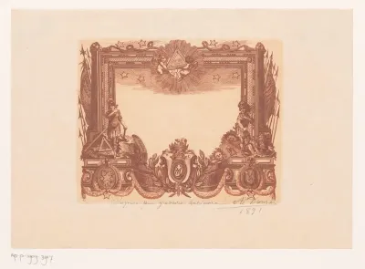 Decoratief kader met militair thema