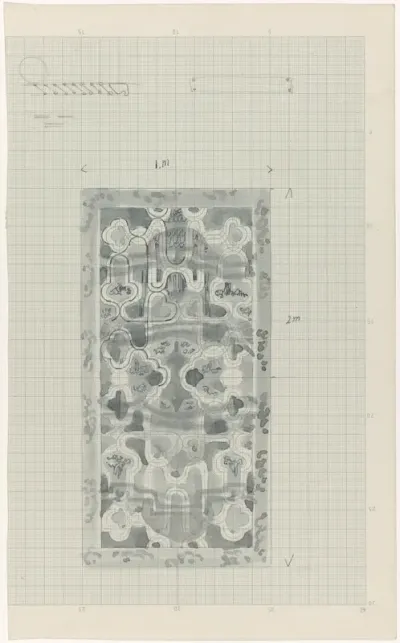 Decoratief ontwerp in grijsblauw