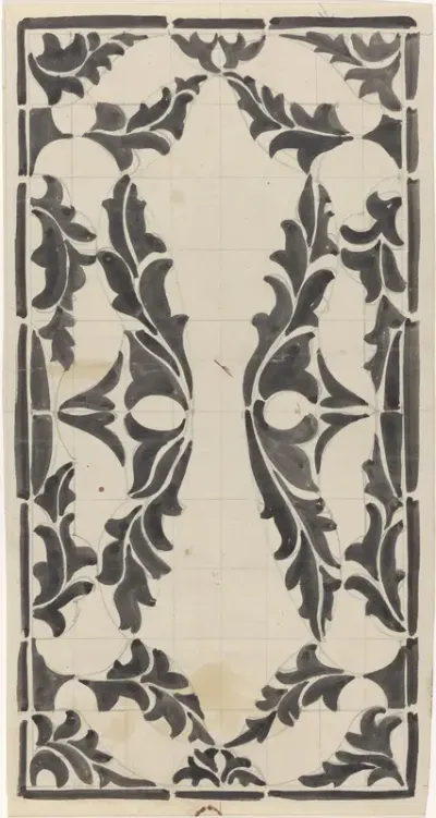 Decoratief ontwerp met bladmotief