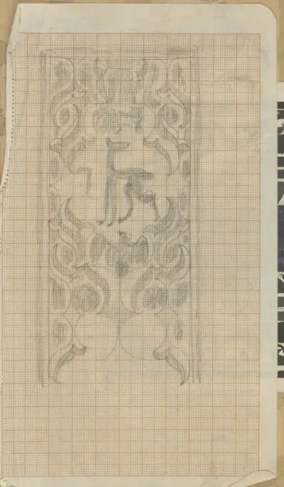 Decoratief ontwerp met een dier