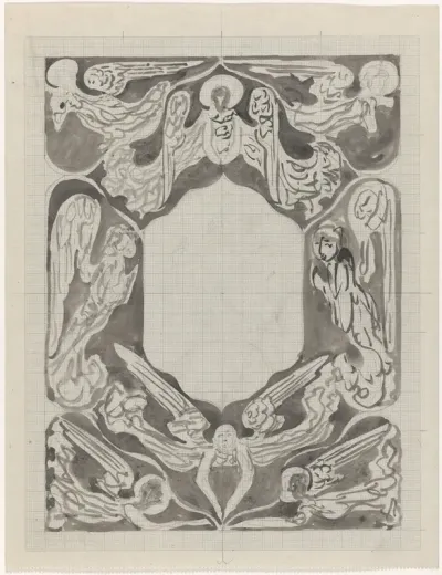 Decoratief ontwerp met engelen