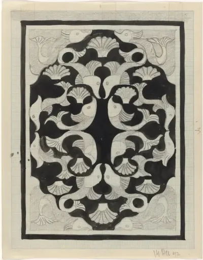 Decoratief ontwerp met vissen