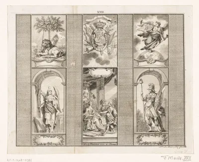 Decoraties bij het huis van de heer D.A. Bisschop te Rotterdam, 1766