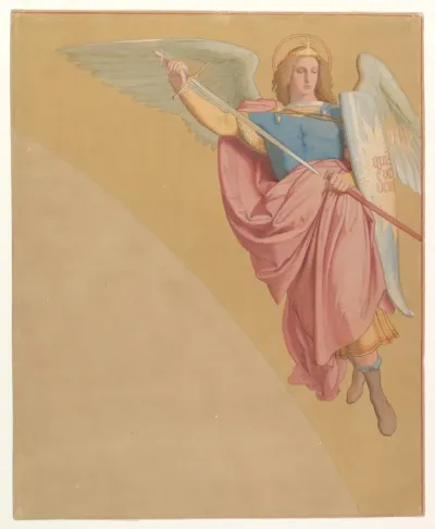 Decoration of an Arch: Archangel with a Sword