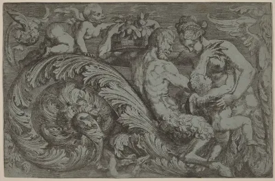 Decorative Panel with Mythological Figures