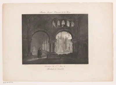 Decorstuk voor de opera Robert le diable
