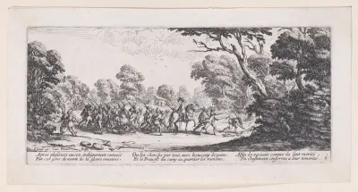 Découverte des Malfaiteurs (The Discovery of the Criminals), from Les Misères et les Mal-Heures de la Guerre (The Miseries and Misfortunes of War), plate 9
