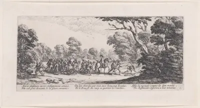 Découverte des Malfaiteurs (The Discovery of the Criminals), plate 9 from "Les Misères et les Mal-Heures de la Guerre" (The Miseries and Misfortunes of War)