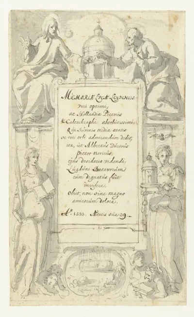 Dedicatie behorend bij Lucas van Leyden collectie