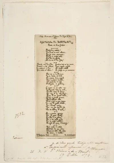 Dedicatory verses by Meryon to Reiner Nooms, called Zeeman