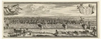 Deel van de rand van de Kaart Figuratief van Delft