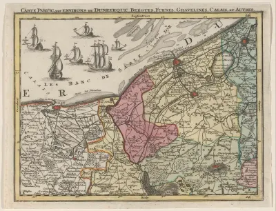 Deel van een kaart van de Oostenrijkse Nederlanden
