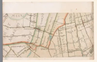 Deel van een kaart van het Hoogheemraadschap van Rijnland, met Zoetermeer en omgeving