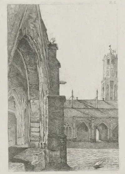 Deel van een klooster bij de Dom van Utrecht