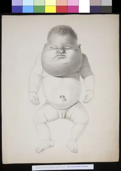 Deformed baby girl