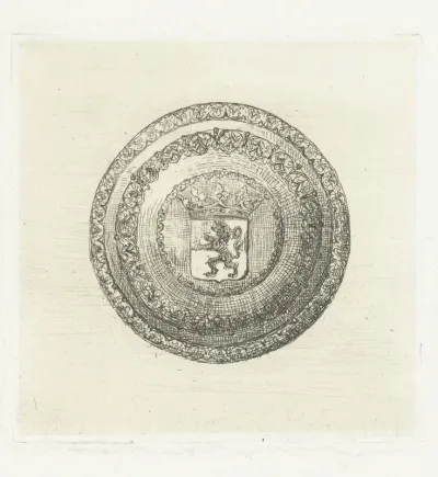 Deksel van de gouden beker geschonken aan Michiel Adriaenszoon de Ruyter ter gelegenheid van de Tocht naar Chatham, 1667