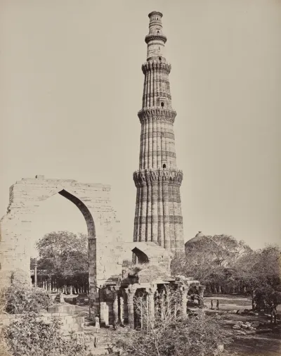 Delhi. The Kootub Minar or Tower in the Ruined City of Old Delhi