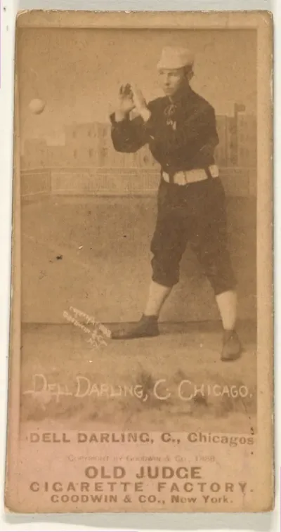Dell Darling, Catcher, from the Old Judge series (N172) for Old Judge Cigarettes
